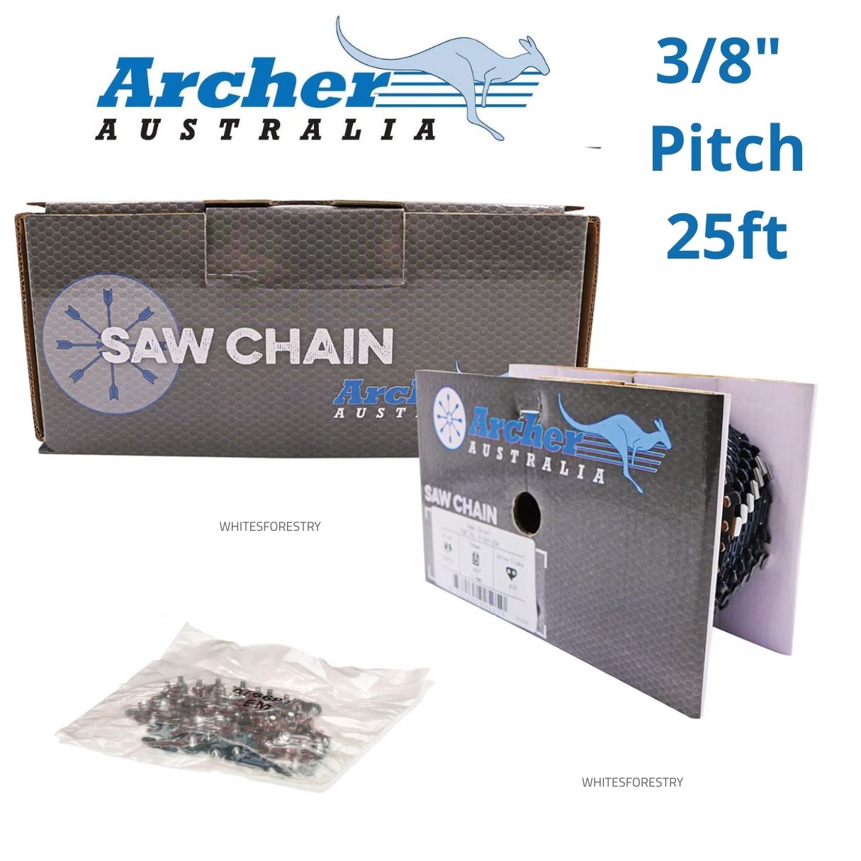 Archer 25ft Chainsaw Chain – 3/8″ Pitch