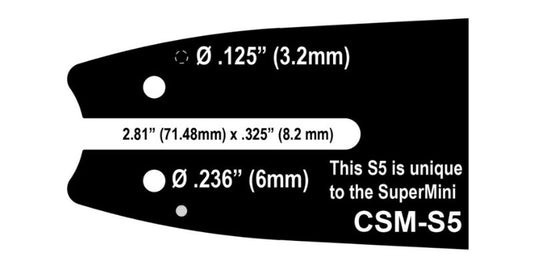 Cannon SuperMini S5 Mount .325 .050 Chainsaw Bar
