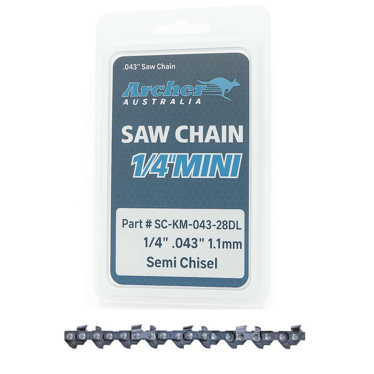 Archer Chain Loop 28DL 1/4"P .043" Semi Chisel