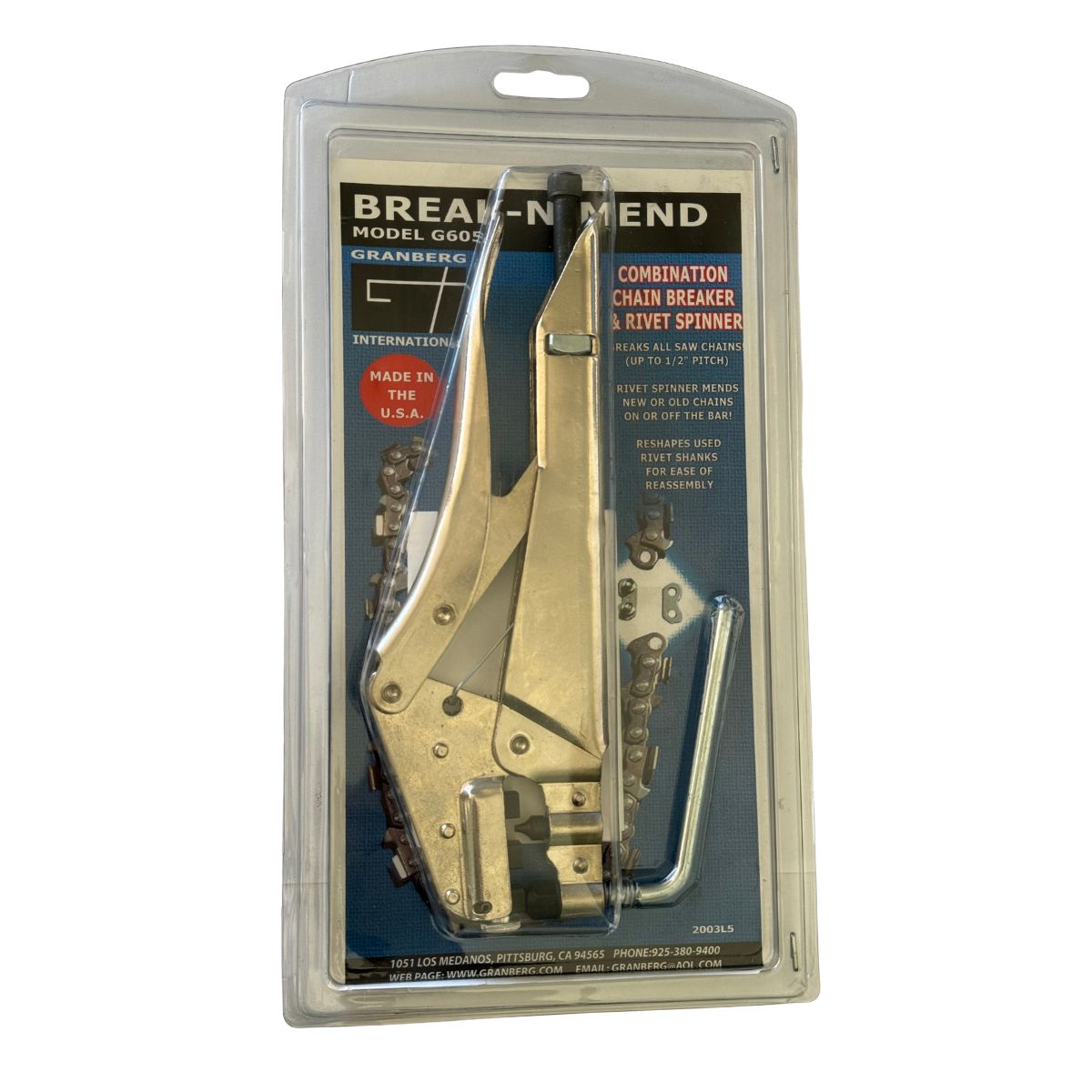 Granberg break-n-mend chainsaw chain repair tool model G605C