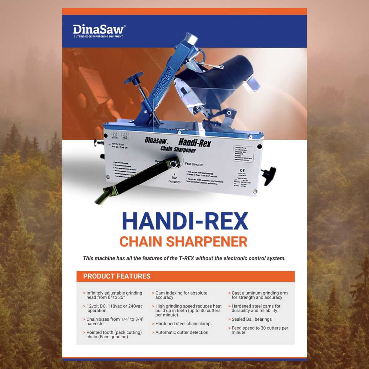 DinaSaw® Handi-Rex Semi Automatic Chain Sharpener