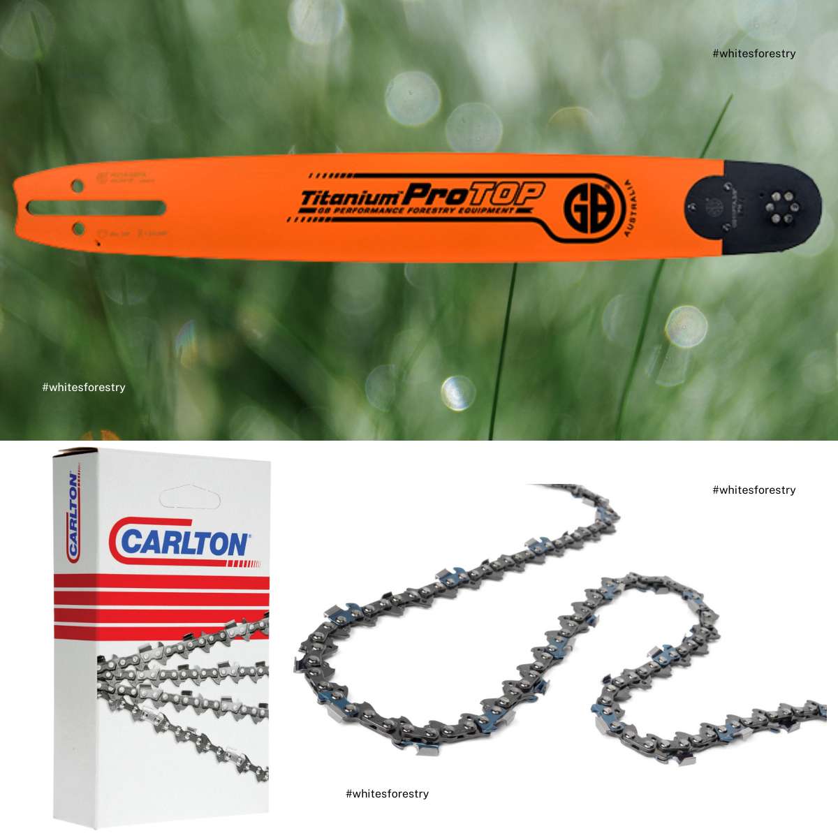 GB ProTop Bar + Carlton Chain 3/8" .058" Fits HV D009 Husqvarna