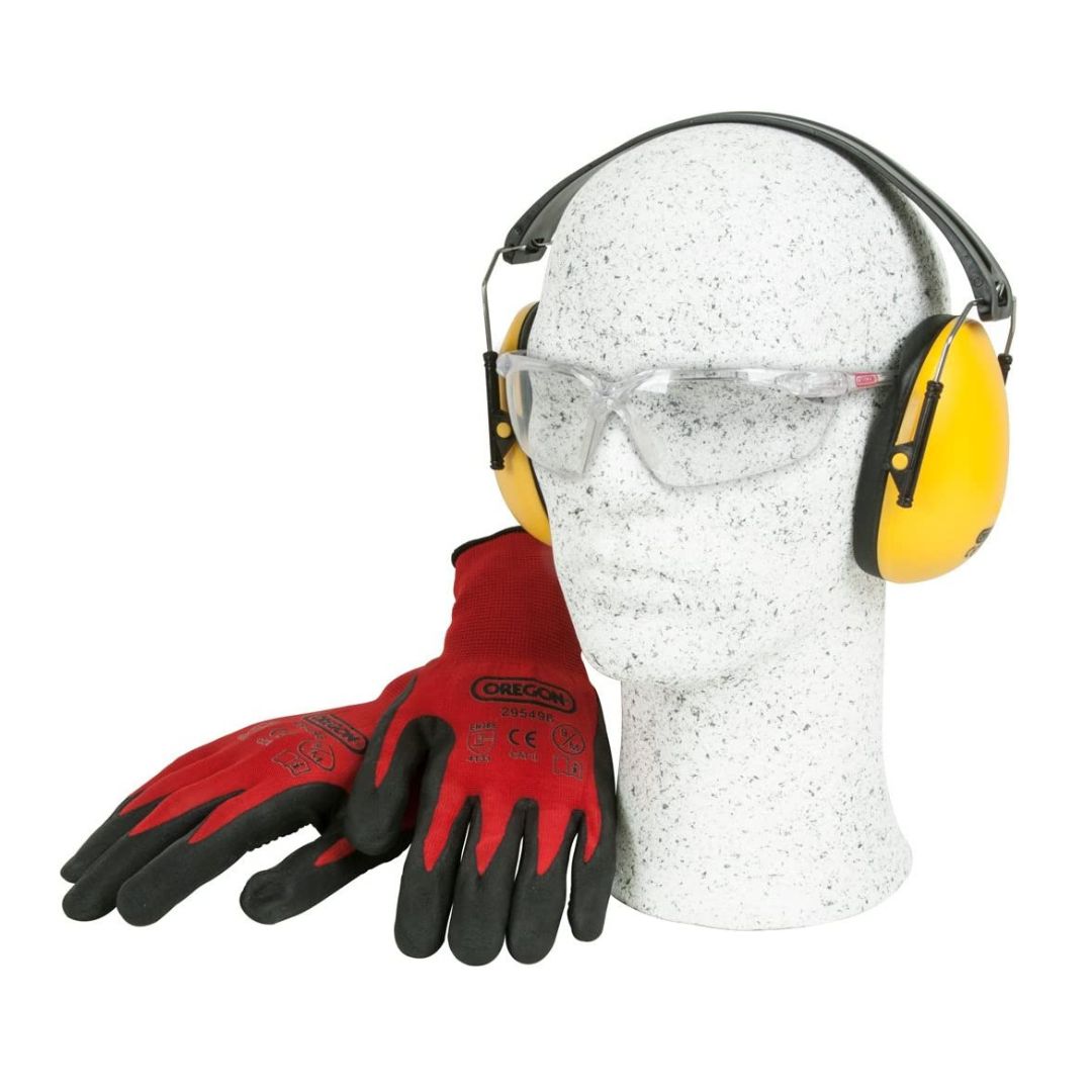 Oregon Safety Kit #572870 Gloves, Earmuff & Glasses