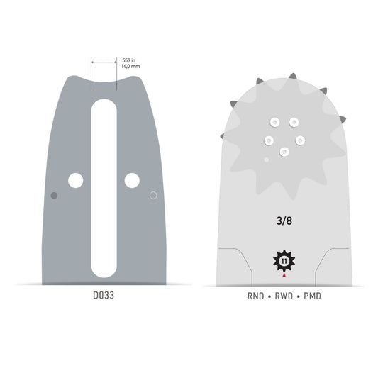 OREGON PowerCut Chainsaw Bar 20" 3/8 .058" D033 Dolmar