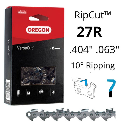 Oregon 27R RipCut™ 10° Ripping Saw Chain .404" .063" Micro Chisel®