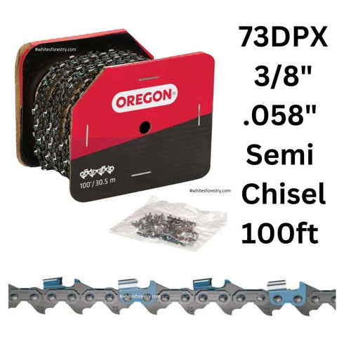 Chainsaw Chain Oregon 73DPX 3/8" .058" 100ft Roll Semi Chisel