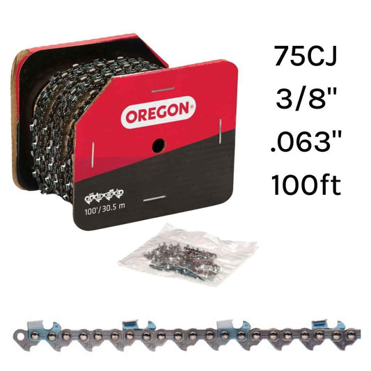 Oregon 75CJ Skip-Tooth Square Ground 3/8" .063" 100ft Full Chisel