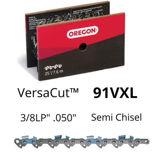 Oregon 91VXL Saw Chain 25ft 3/8LP .050" Semi Chisel™