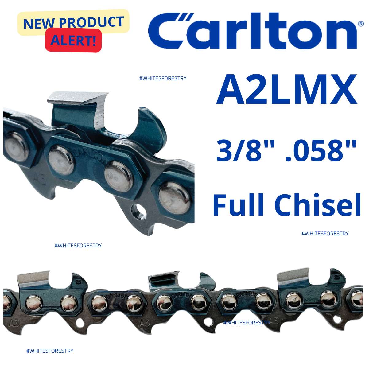 Carlton Chainsaw Chain 3/8" .058" A2LMX Full Chisel