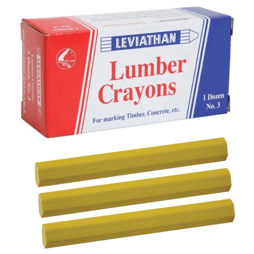 Leviathan No.3 Lumber Crayons Yellow 12 Pack – Timber Marking Crayons