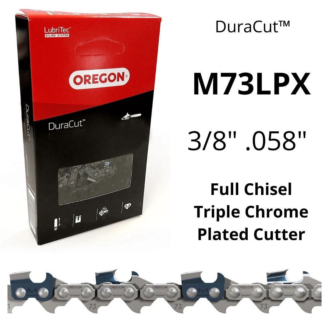 Oregon DuraCut M73LPX 3/8 .058 Chain – Triple Chrome Full Chisel