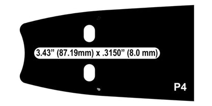 Cannon SuperBar P4 D176 3/8 .058 Chainsaw Bar