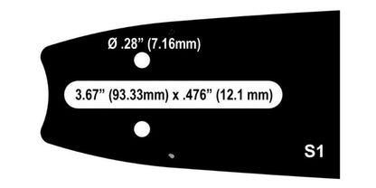 Cannon SuperBar S1 Mount .404 .063 Chainsaw Bar