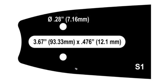 Cannon SuperBar S1 Mount 3/8 .063 Chainsaw Bar