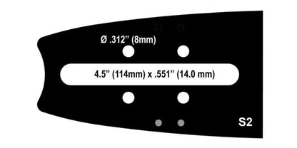 Cannon SuperBar S2 Mount 3/8 .063 Chainsaw Bar