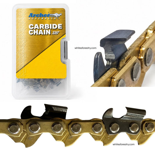 Archer Carbide Chainsaw Chain - .325″ Semi Chisel