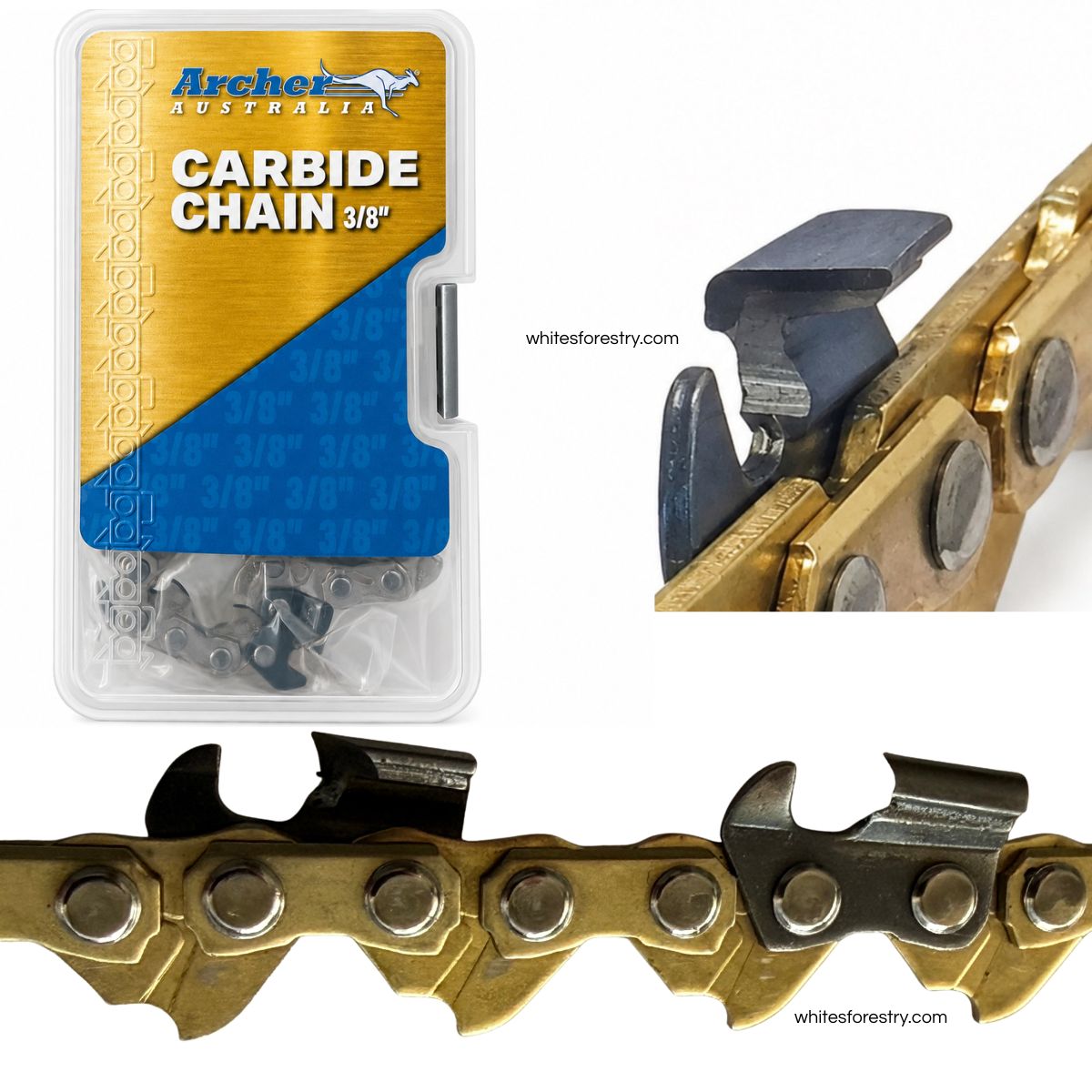 Archer Carbide Chainsaw Chain - 3/8″ Semi Chisel