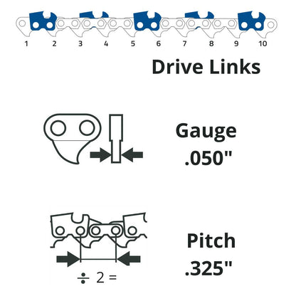 Tungsten Carbide Chain Maya ST .325" .050" Low-Kickback