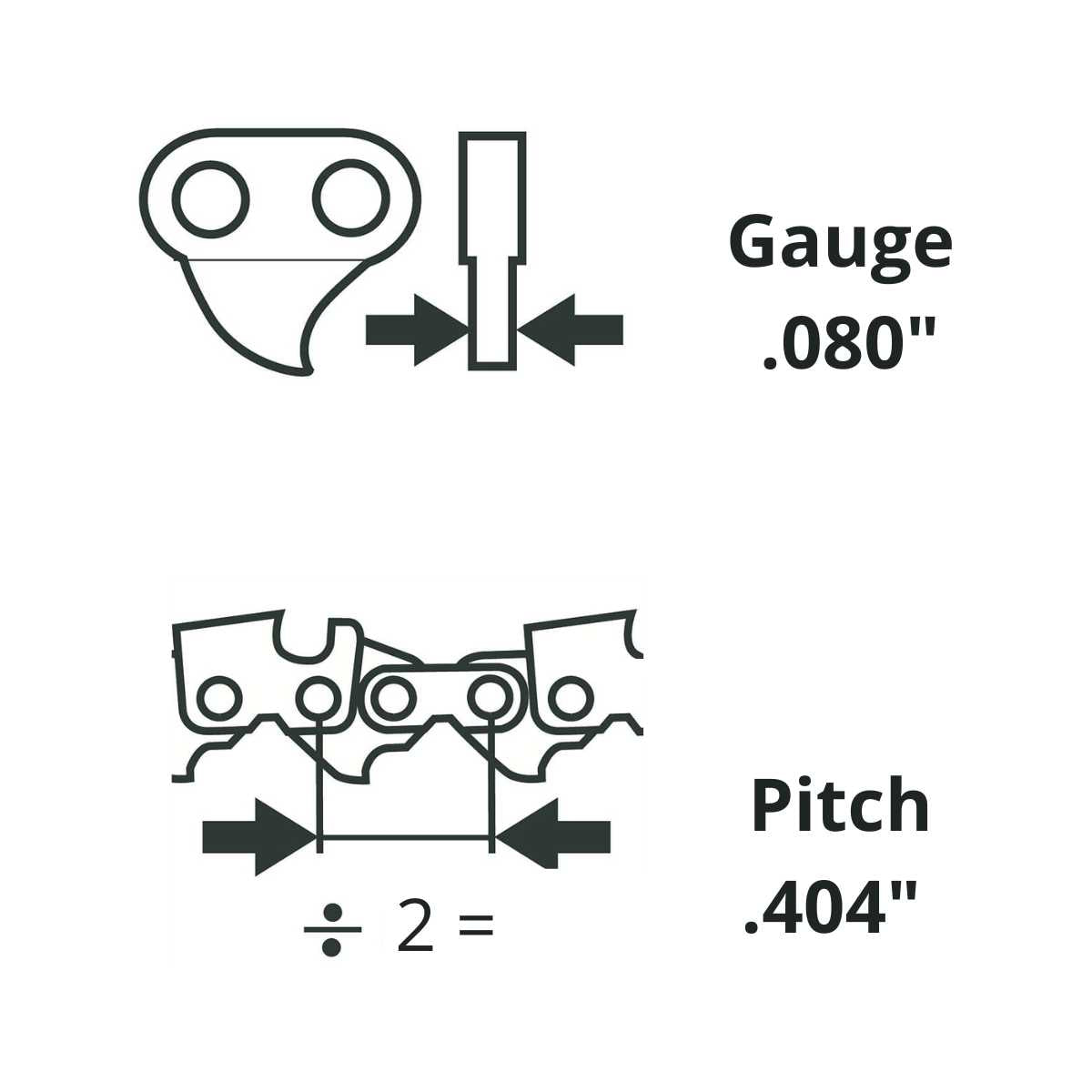 Tungsten Carbide Pro-Tipped Harvester Chain .404 x .080 (25/100 ft ...