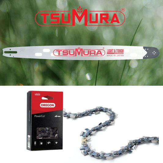 TSUMURA Light Bar + Oregon PowerCut EXL Chain 3/8" .058" fits Husqvarna