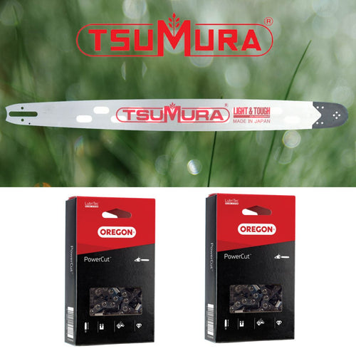 Tsumura Light Weight Bar + 2 Oregon Chains fits Stihl