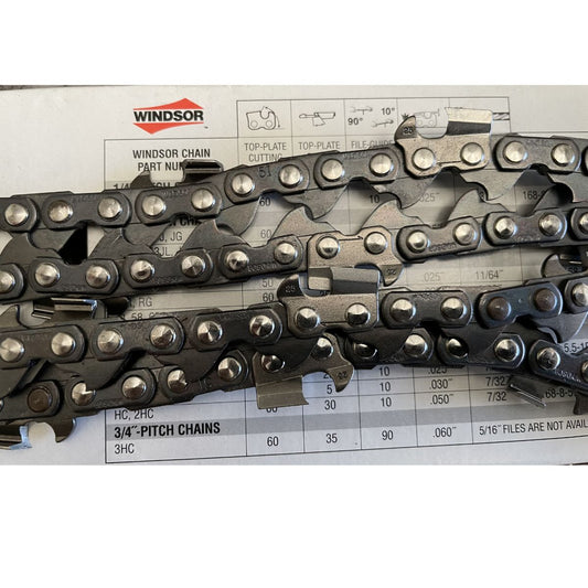 Windsor USA Chainsaw Chain 84 Drive Link 3/8" .050" Skip-Tooth
