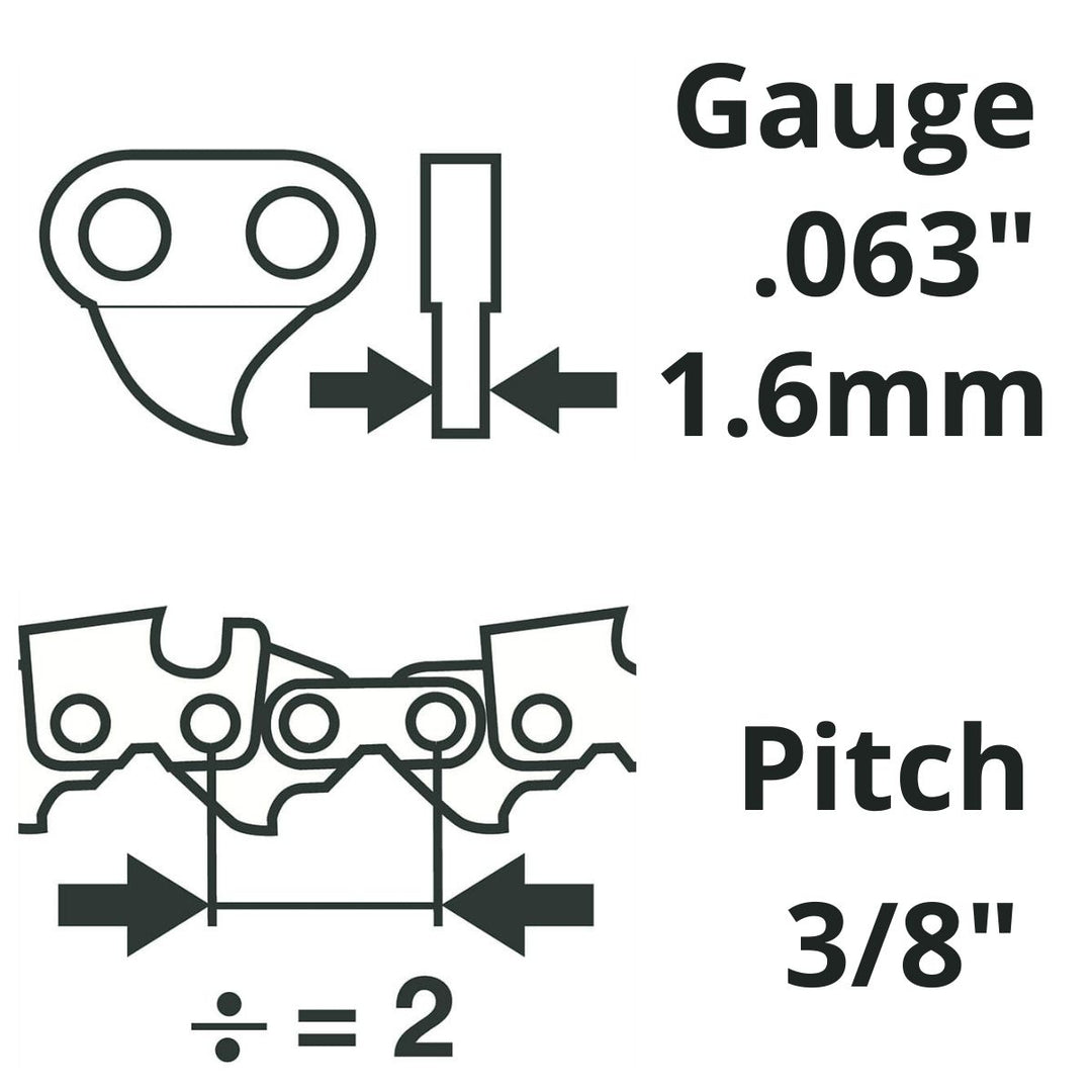 Oregon 75EXL PowerCut™ Saw Chain 3/8" .063" Full Chisel