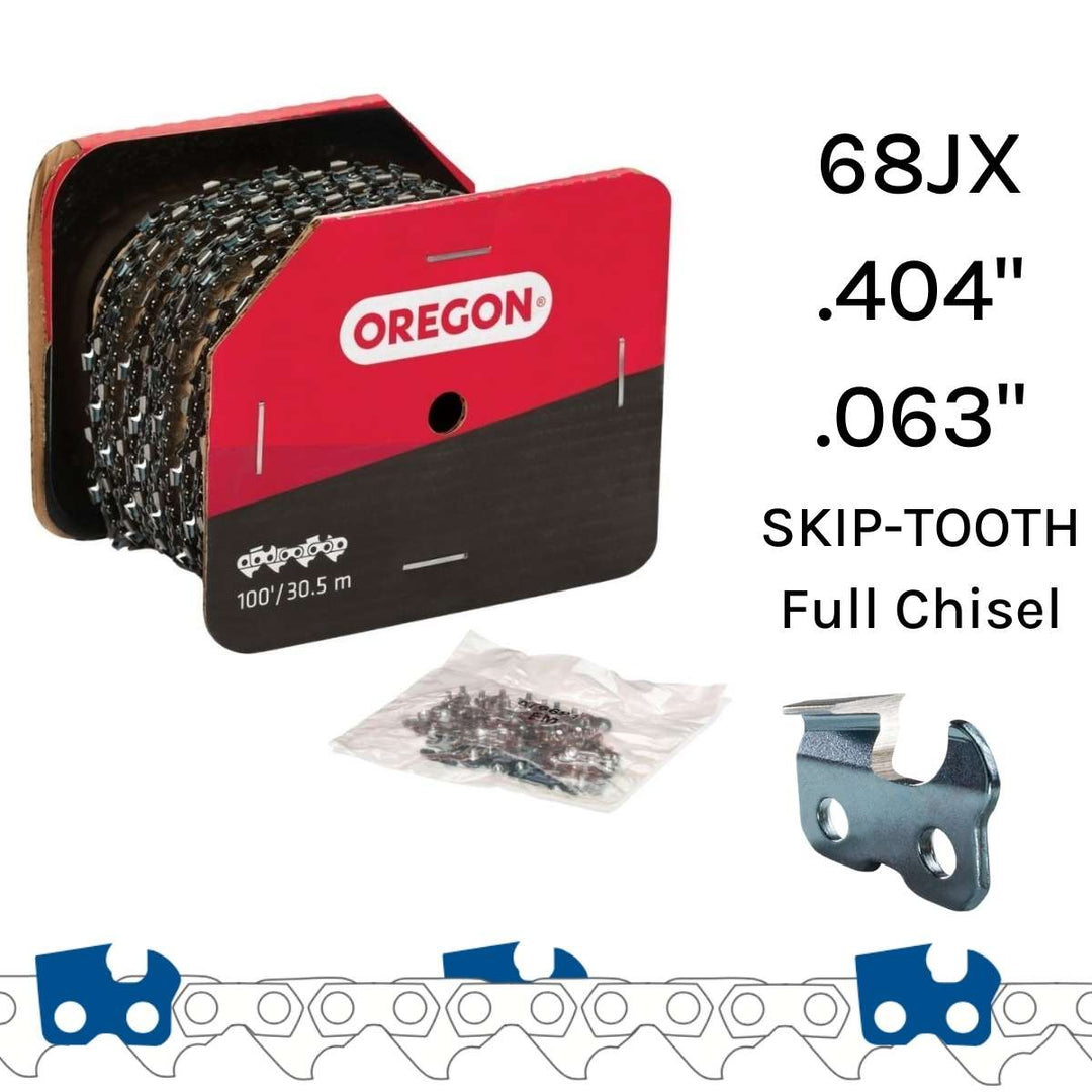 Oregon 68JX PowerCut™ Skip-Tooth 100ft .404" .063" Full Chisel