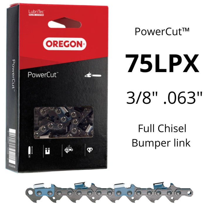 Oregon 75LPX PowerCut™ Saw Chain 3/8" .063" Full Chisel