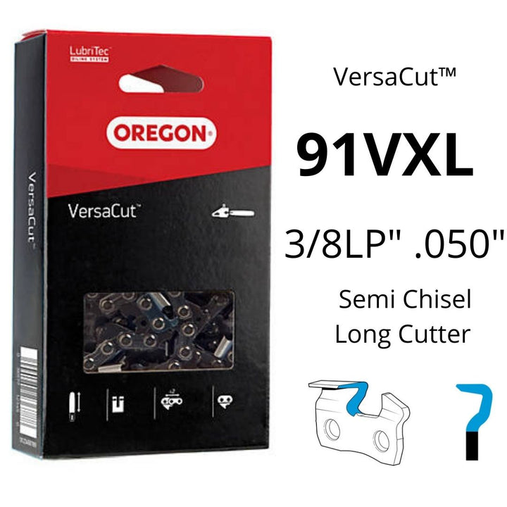 Oregon 91VXL VersaCut™ Saw Chain 3/8LP Low Profile™ .050" Semi Chisel