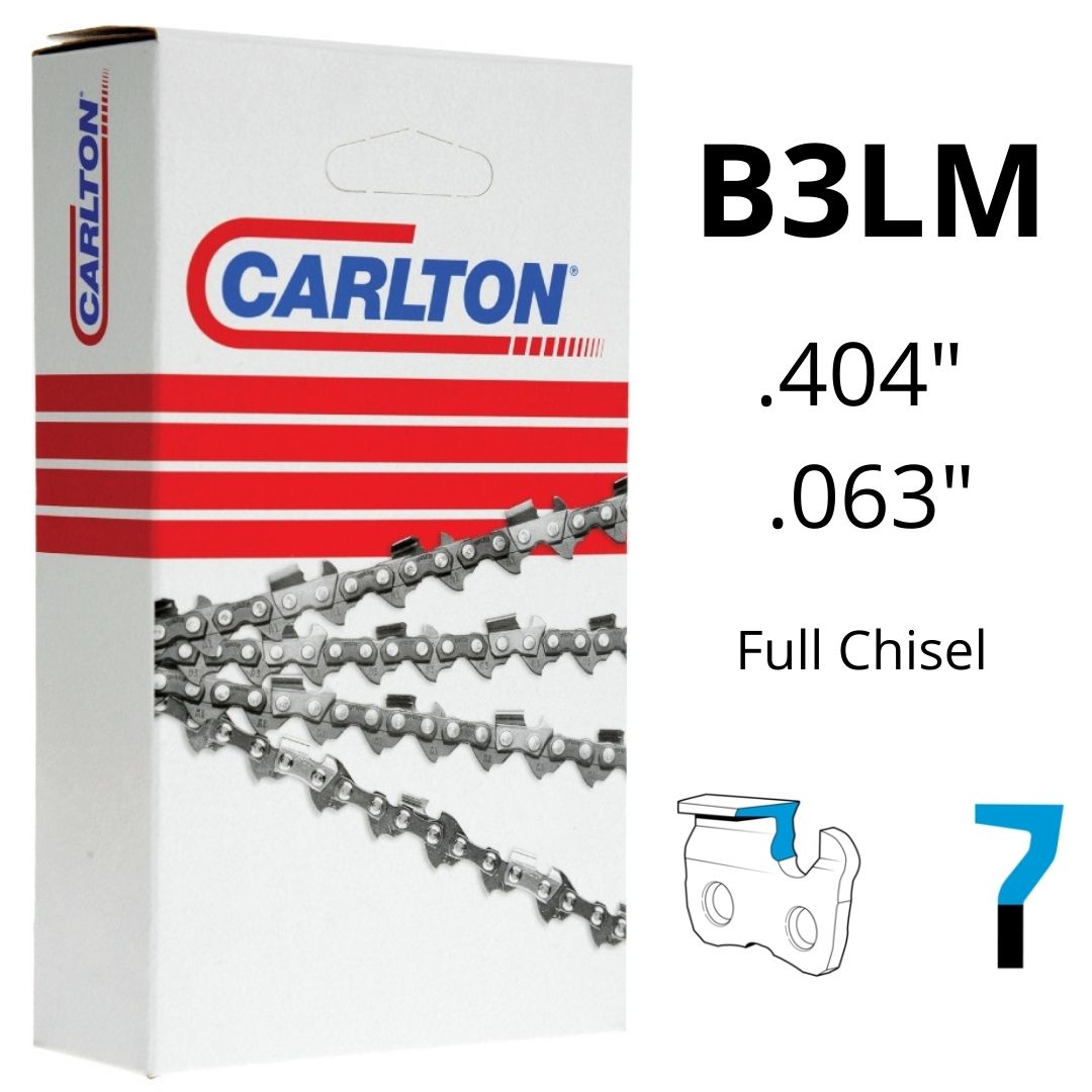 Chainsaw Chain CARLTON® B3LM .404" .063" Full Chisel