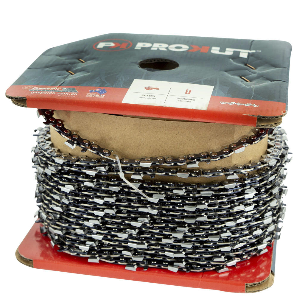 Chainsaw Chain PROKUT® 3/8" .063" Full Chisel, Skip-Tooth, 100ft Roll