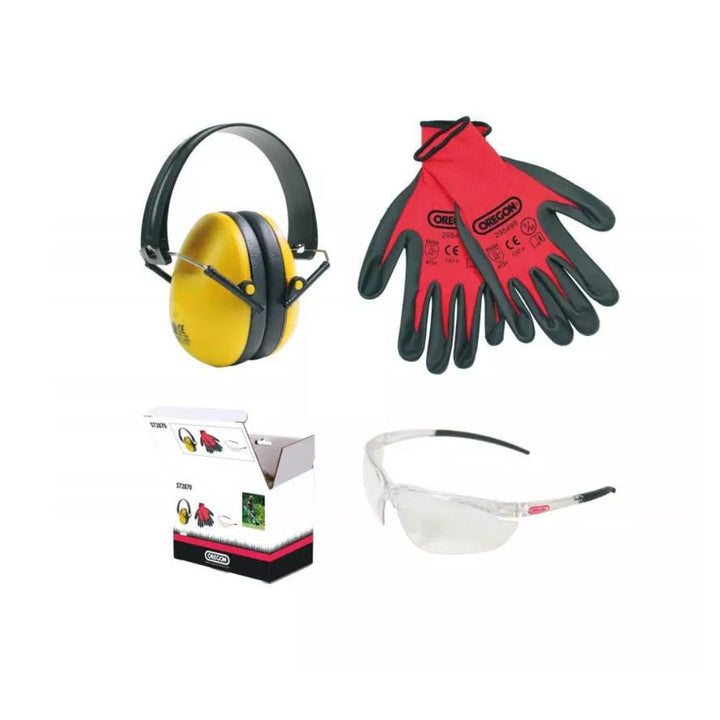 Oregon Safety Kit #572870 Gloves, Earmuff & Glasses
