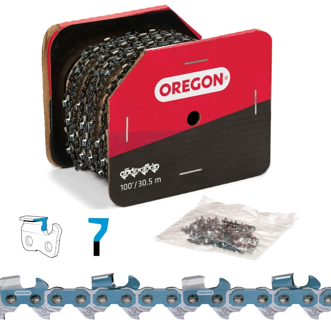 Oregon Chainsaw Chain 73EXL 3/8" .058" 100ft Full Chisel