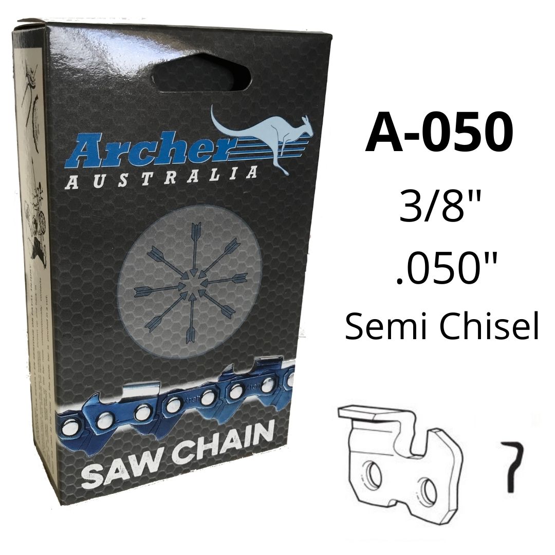 Archer Chainsaw Chain 3/8" .050" Semi Chisel