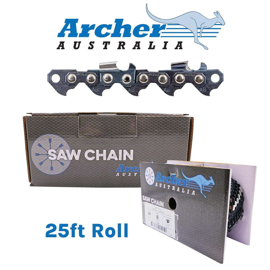 Archer Saw Chain, 25ft, 3/8LP .043, Semi Chisel, Whites Forestry Equipment, Strzelecki Trading