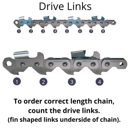 Oregon 73RD VersaCut™ 10° Ripping Saw Chain 3/8" .058" Micro Chisel®