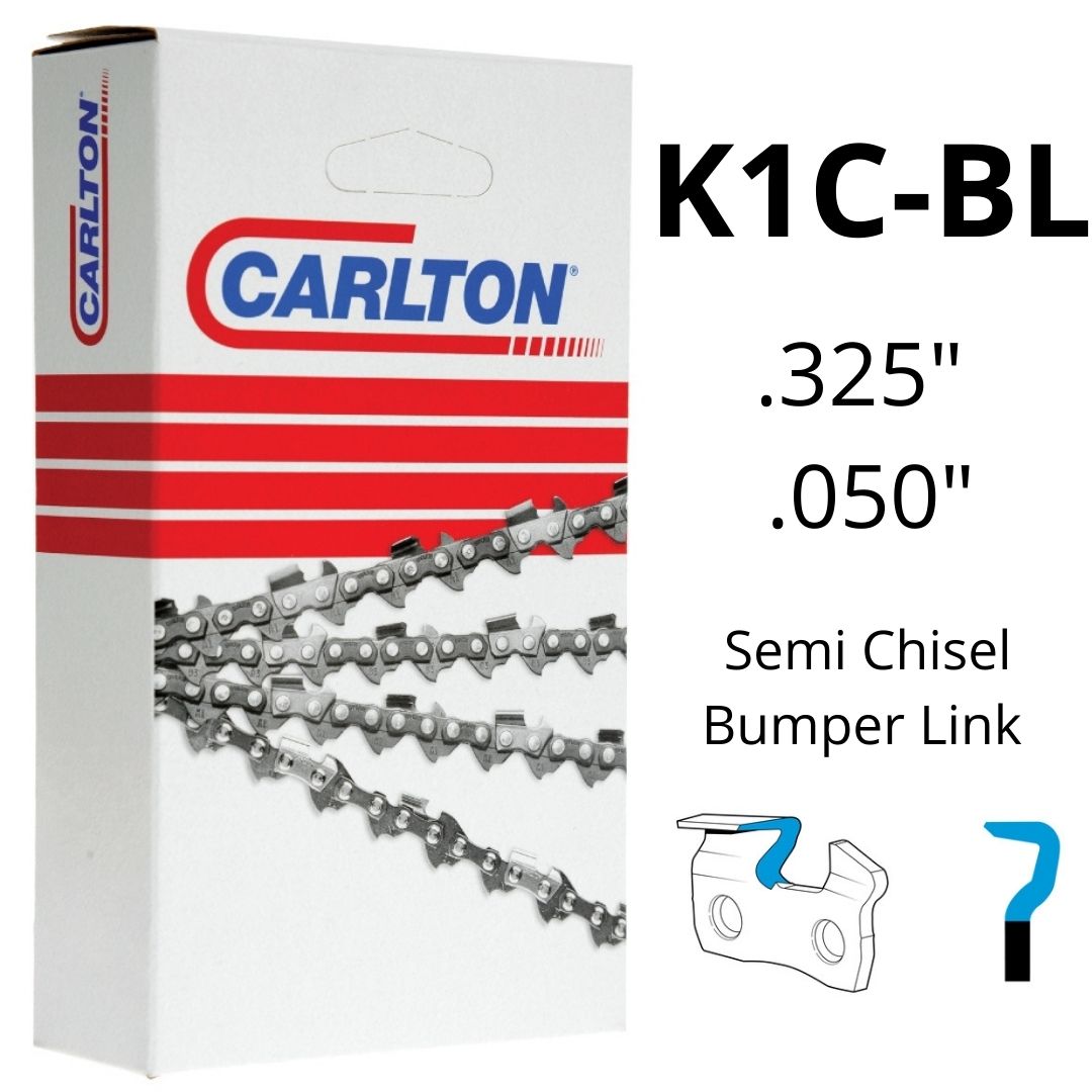 Chainsaw Chain CARLTON® K1C-BL .325" .050" Semi Chisel