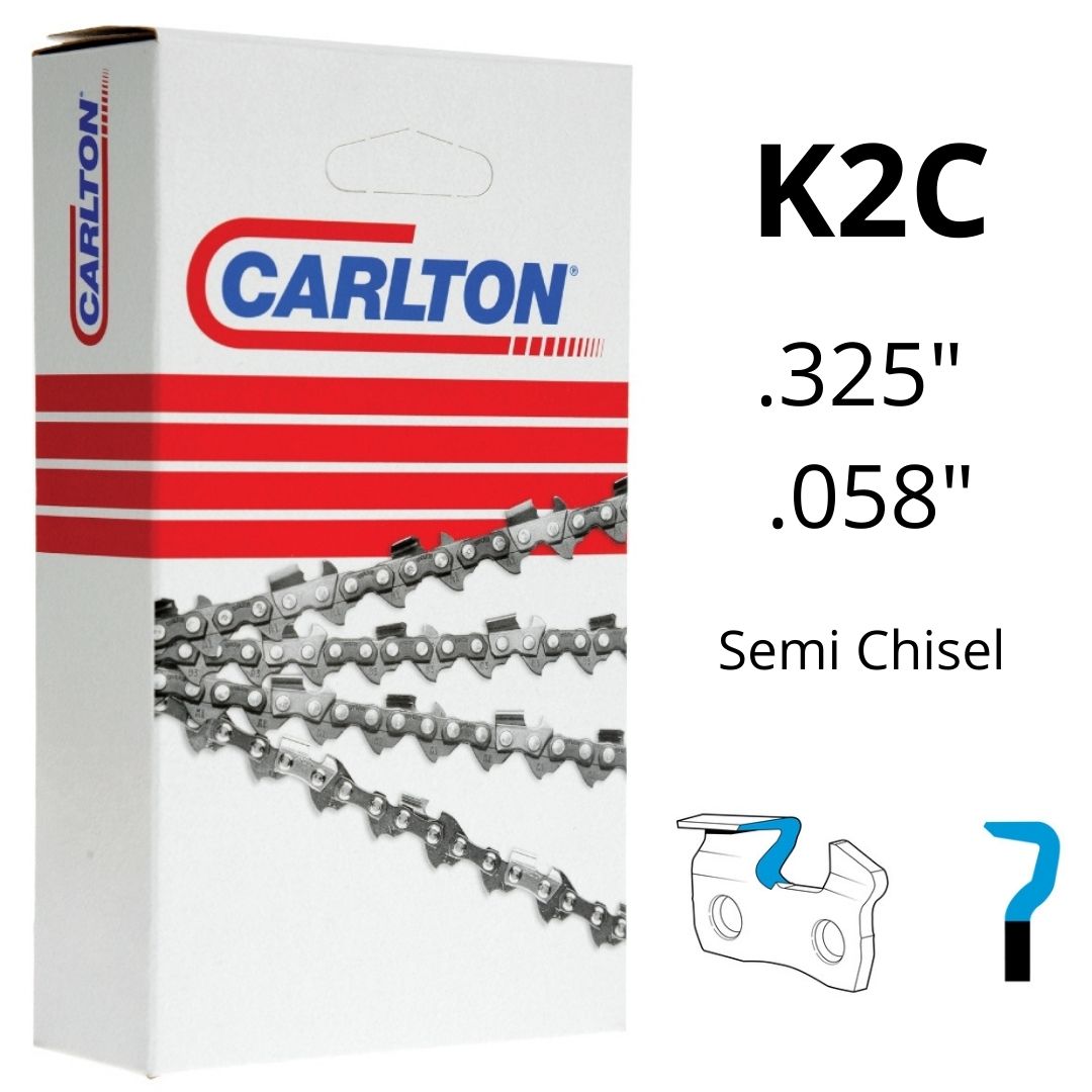Chainsaw Chain CARLTON® K2C .325" .058" Semi Chisel